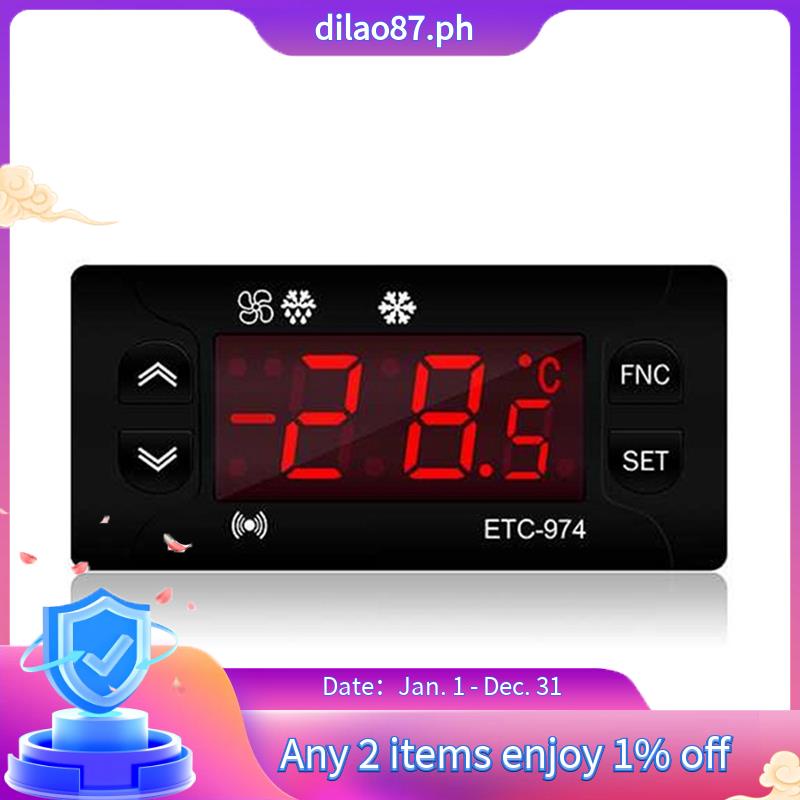 CNANRNANC Digitales Thermostat ETC-974 - Wasserdicht 12V/24V - Für Gewächshaus & Kühlung