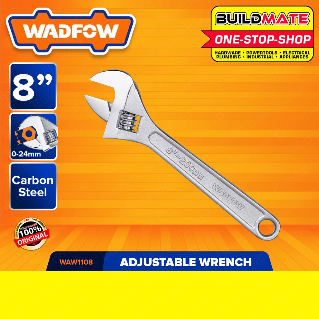 WADFOW 6" 8" 10" 12 Inches Adjustable Wrench [SOLD PER PIECE] Hand Tool Wrenches BUILDMATE