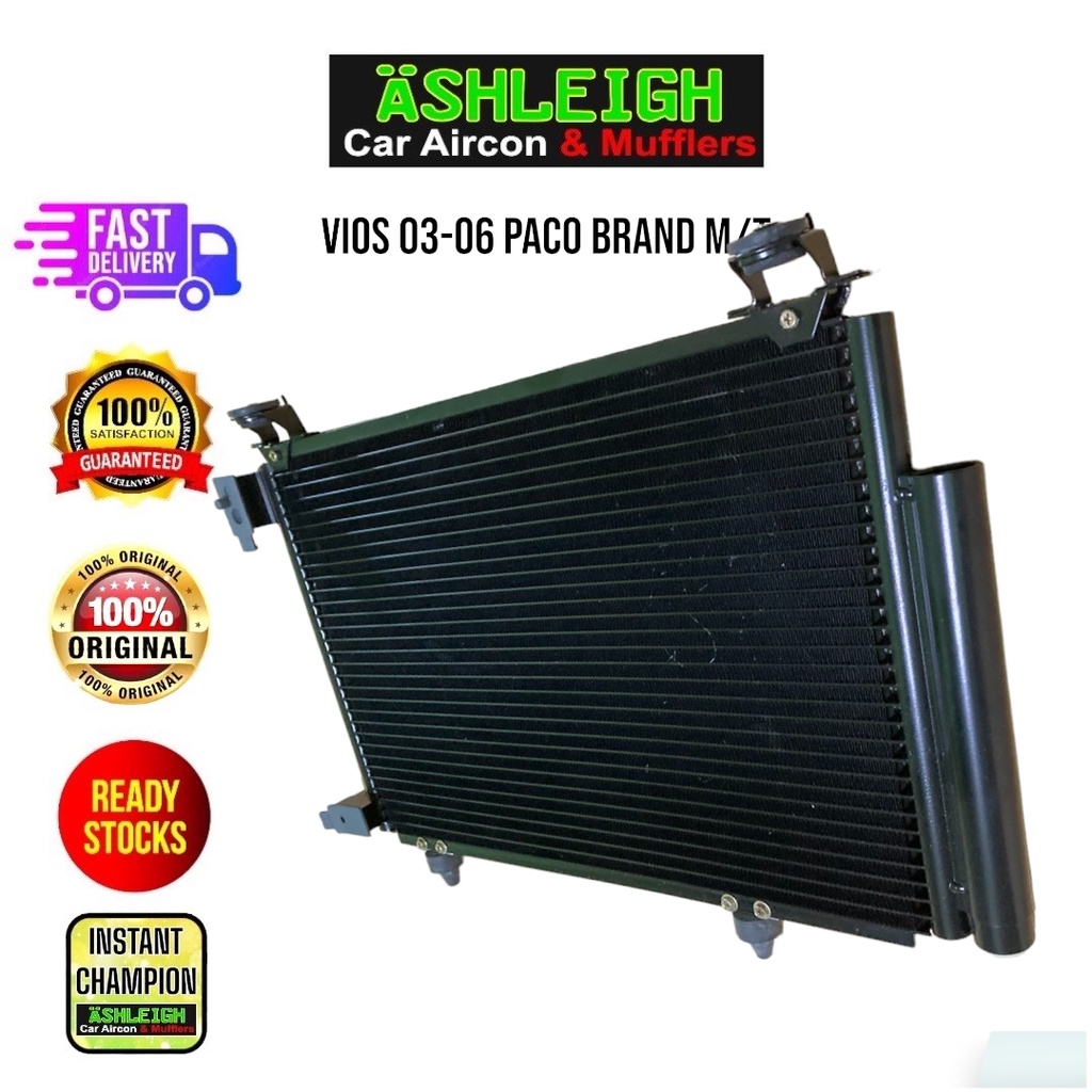 Toyota Vios 03-06 M/T 1st gen Condenser Original Paco brand Car aircon ...