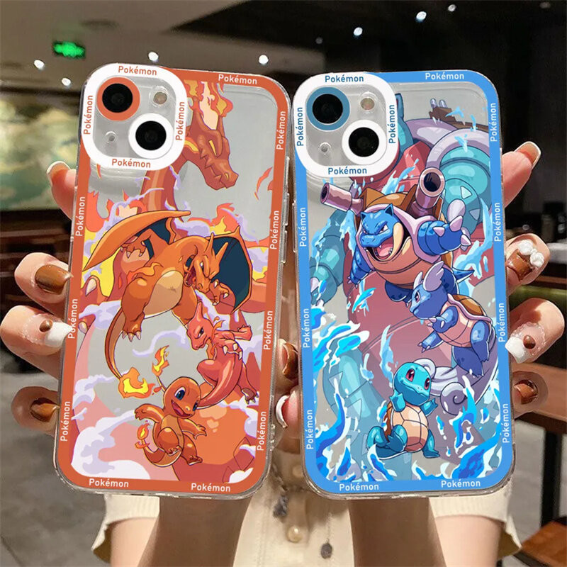 Cartoon Pokemon Charizard Squirtle Case For Samsung Galaxy S25 S24 S23 ...