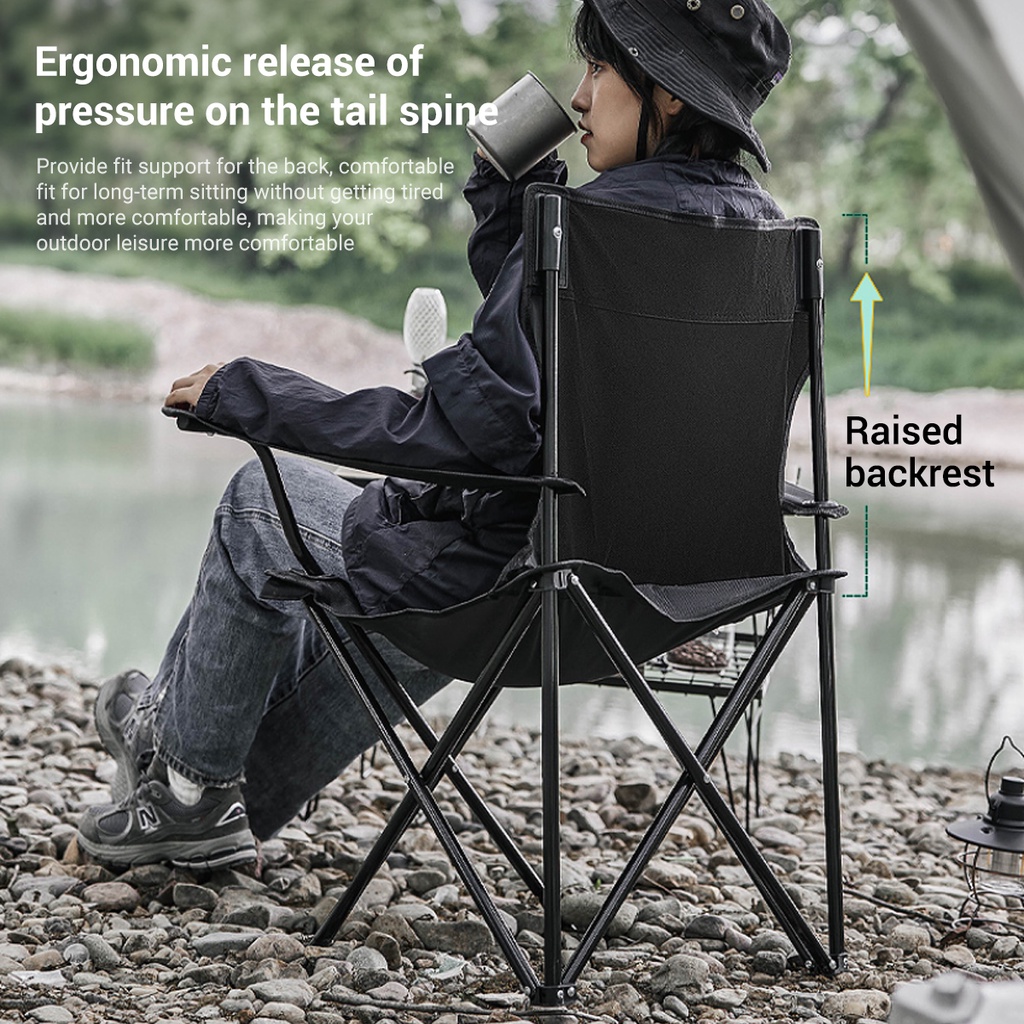 Ultra Light Folding Camp Chair With Backrest For Outdoor Leisure