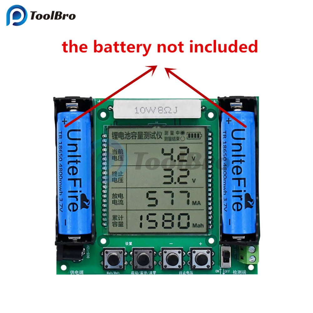 LCD Digital 18650 Lithium Battery Capacity Tester Voltage Current Meter