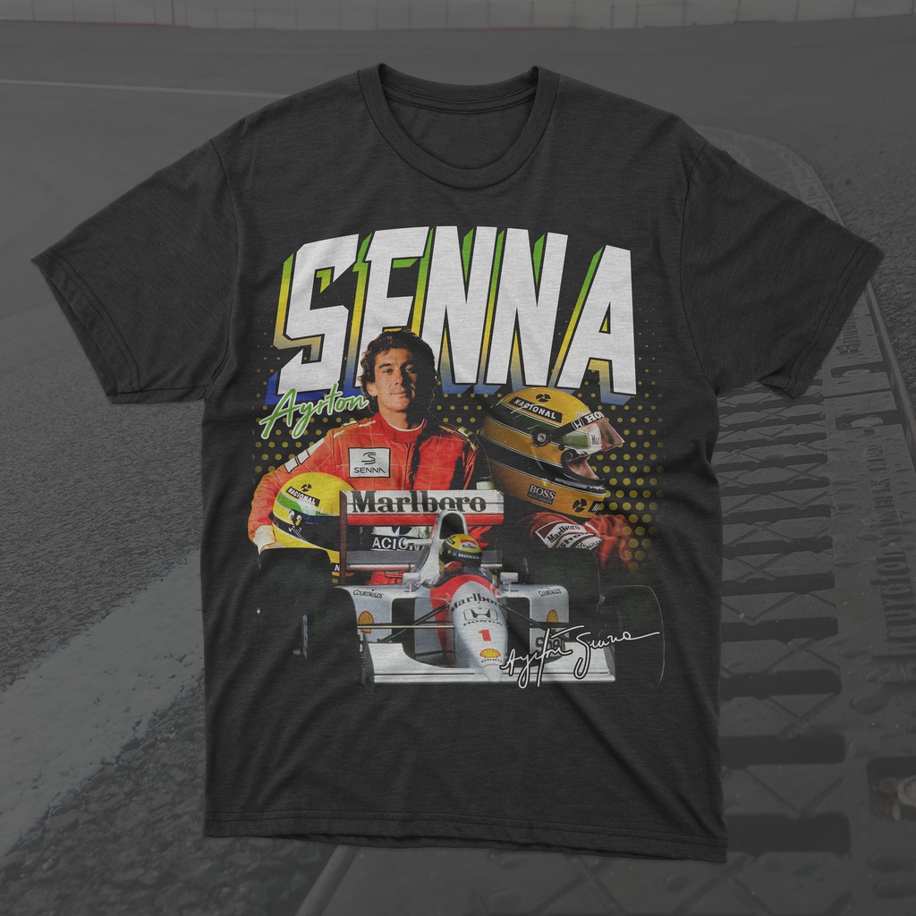 Ayrton Senna Formula 1 Racing Tshirt, F1 Senna Helmet Shirt, Ayrton