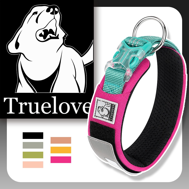 TRUELOVE Dog Collar Reflective Pet Collar Breathable with Quick Release Buckle Comfortable Soft