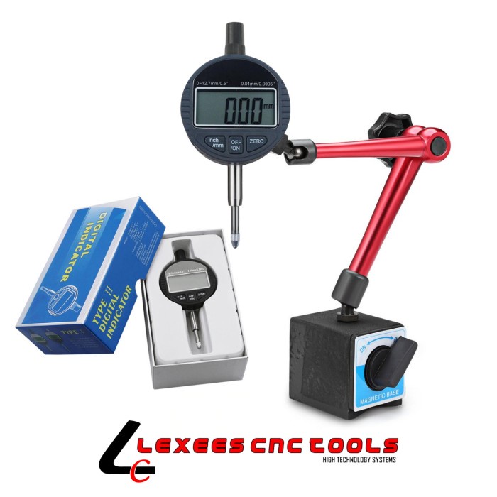 Digital Dial Indicator LEXEES Package + Magnetic Stand Flexible Large ...