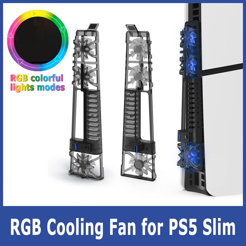 New USB Cooler 3 Cooling Fan for PS5 Slim Host Cooling radiator for PS5 ...