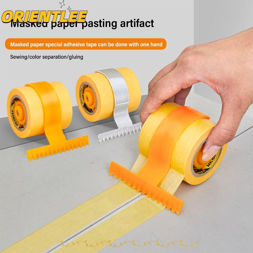 ORIENTLEE Masking Tape Dispenser, DoubleRow Rolling Adjustable Masking