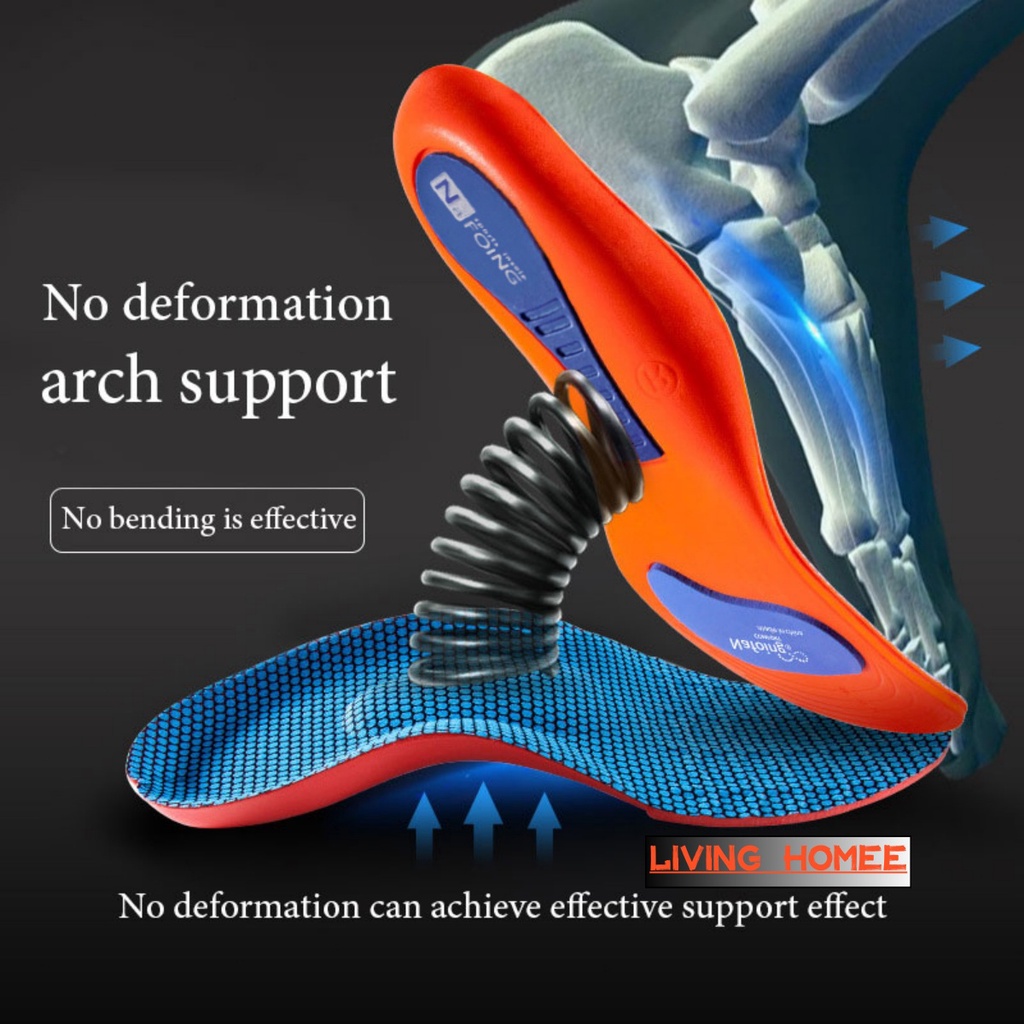 Orthopedic arch support flat foot running insole soft bottom shock