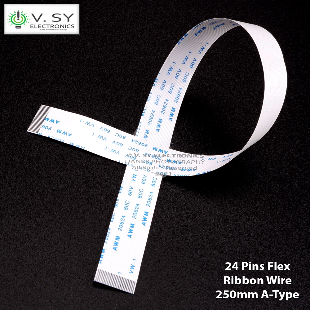 24 Pins Flex Ribbon Wire A-Type or B-Type Reverse or Straight Flat ...