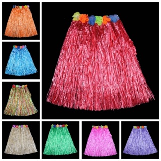 30/40/60/80cm Hawaiian Grass Skirts Beach Plastic Fibers Hula