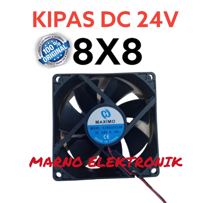 DC FAN 24V 8X8 CM BOX FAN 24V MAXIMO BRAND ORIGINAL PART TOOL ELECTRO ...