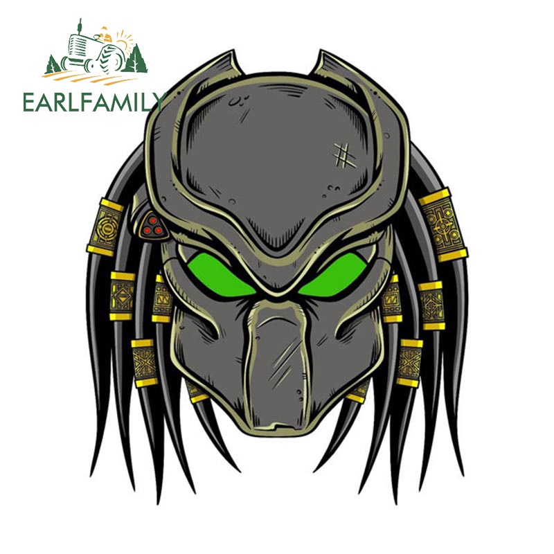EARLFAMILY 13cm for Predator Skull Amusing Car Sticker Car Accessories ...