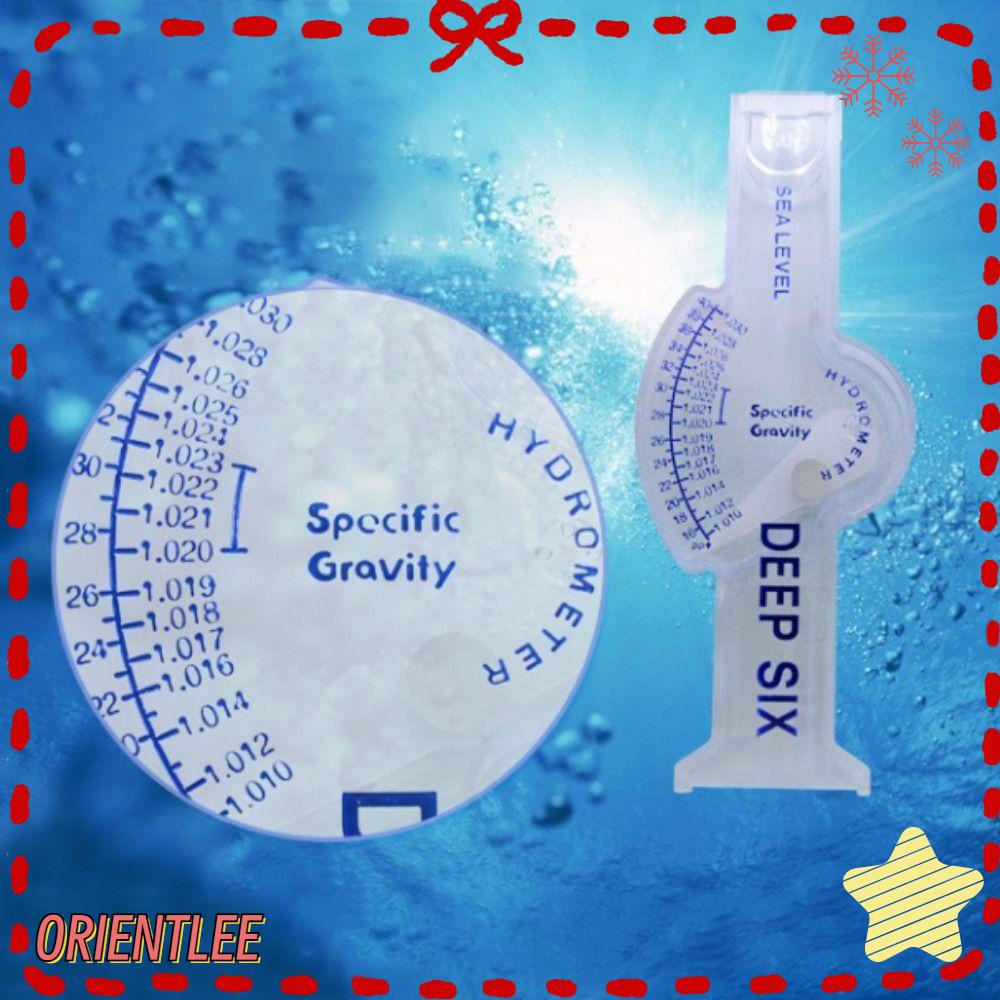 ORIENTLEE Seawater Hydrometer, Portable High Precision Fish Tank Hydrometer, PVC Transparent