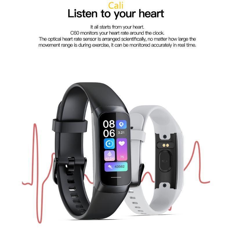 Cali Fitness Trackers Watch Heart Rate Monitor Step Counter IP67