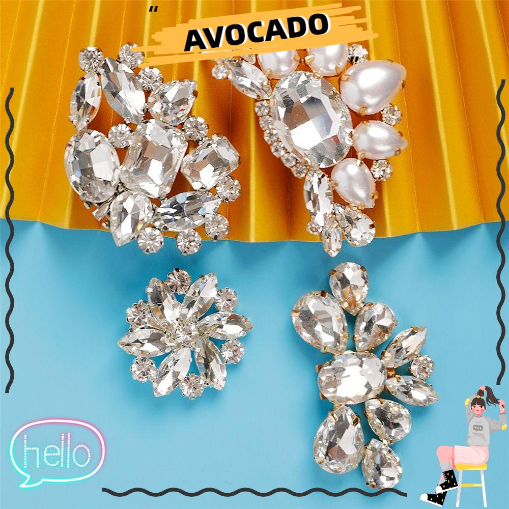 QQIN 2PCS(1 Pairs) Rhinestone Shoe Clip Women Girls Shoes Accessories High Heel/Boots Bride