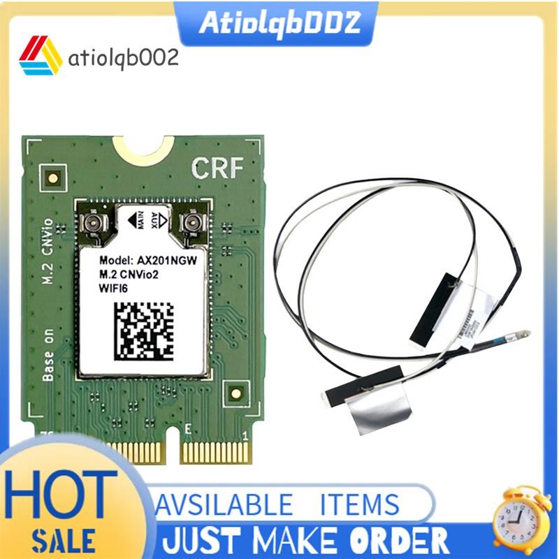 AX201 WiFi Card+2XAntenna WiFi 6 M.2 CNVio 2974Mbps 2.4G&5G Bluetooth 5 ...