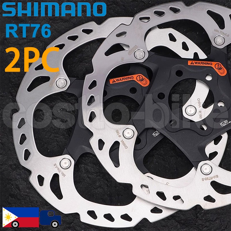 2PC Shimano Brake Floating Rotor 160mm 180mm Bike Disc Rotor RT76 MTB