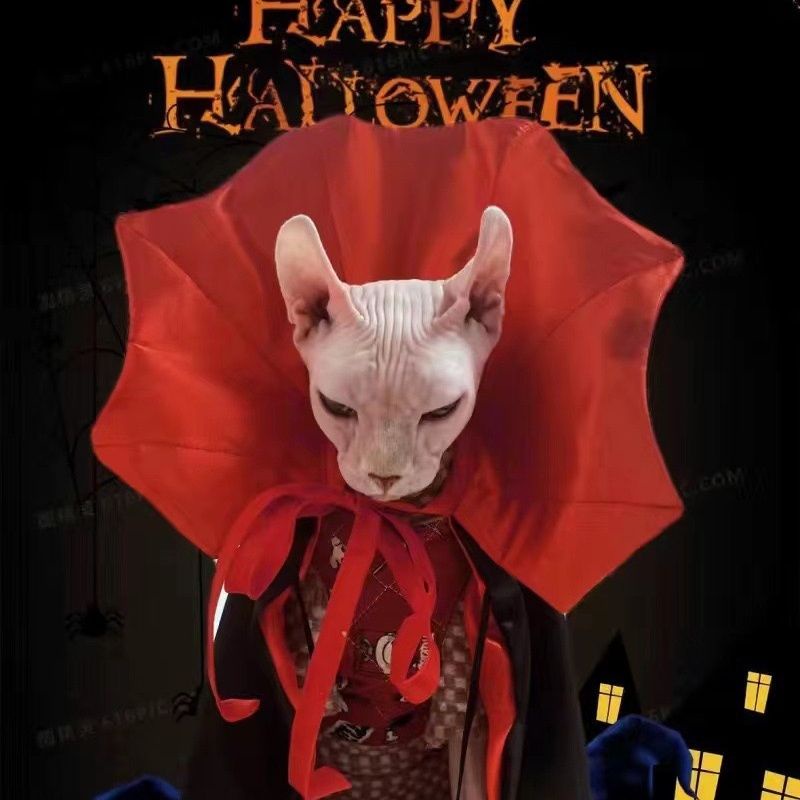 [Ready Stock] Halloween Pet Cloak Cat Dog Blood King Cross-Dressing ...