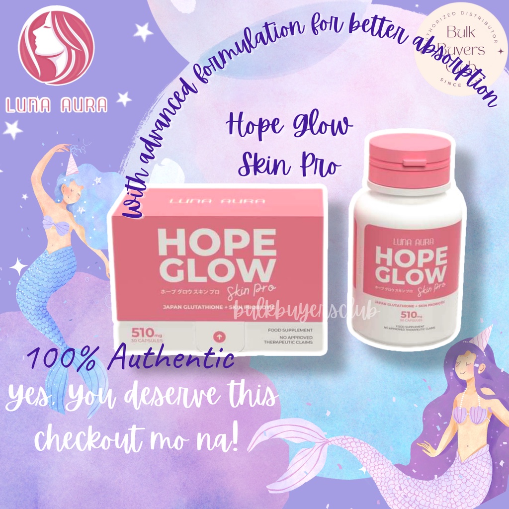 Hope Glow Skin Pro Luna Aura Japan Glutathione Skin Probiotics Hope Glow Super Biggie