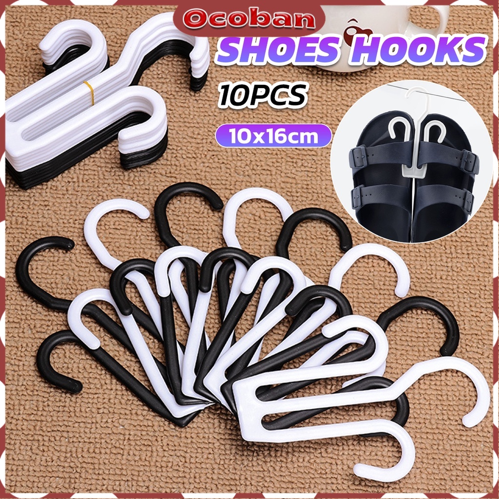 OB 10pcs Shoes Drying Racks Multi-purpose Hanger Space Saving Slipper ...