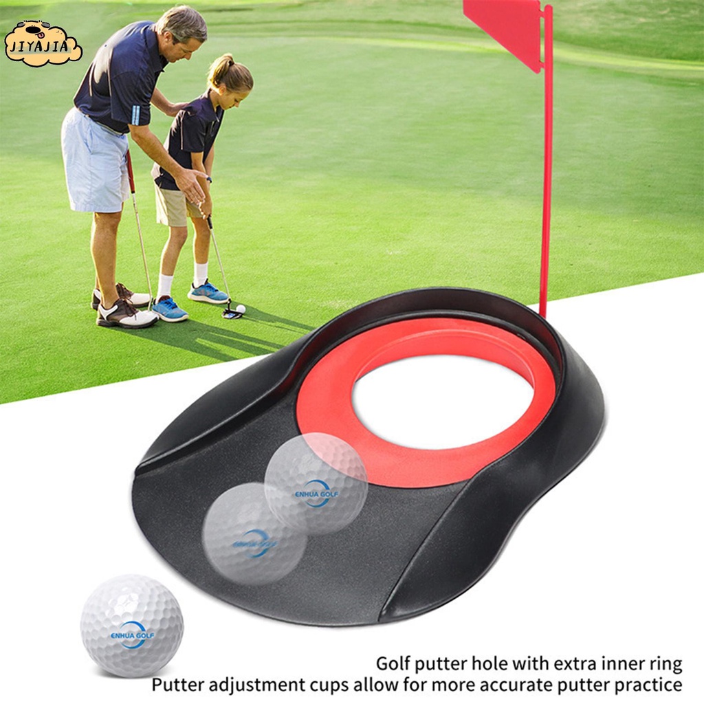 Golf Putting Cup and Flag Golf Practice Hole Golf Putting Trainer
