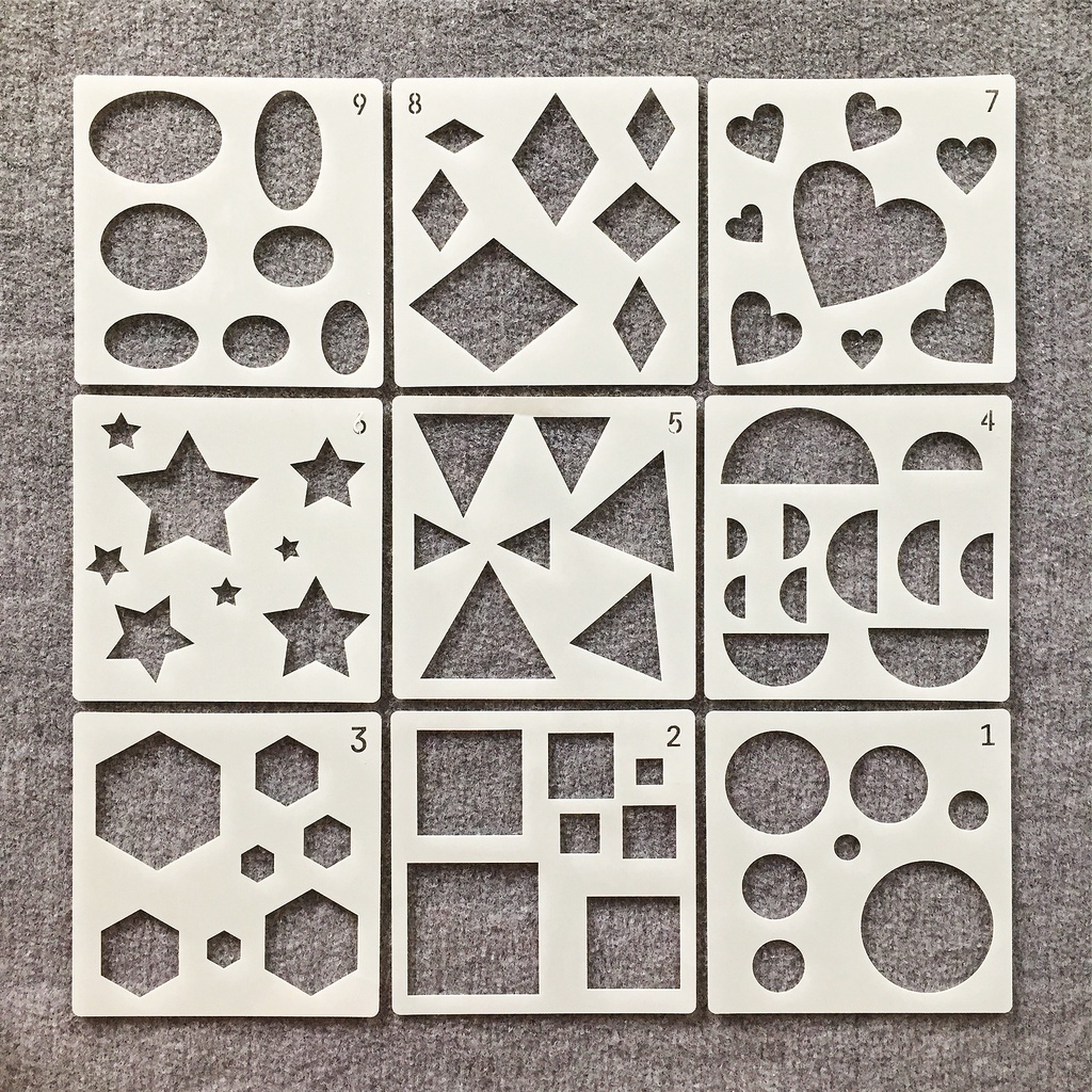 New Cross-Border Drawing Geometry Template Plastic Hollow Student ...