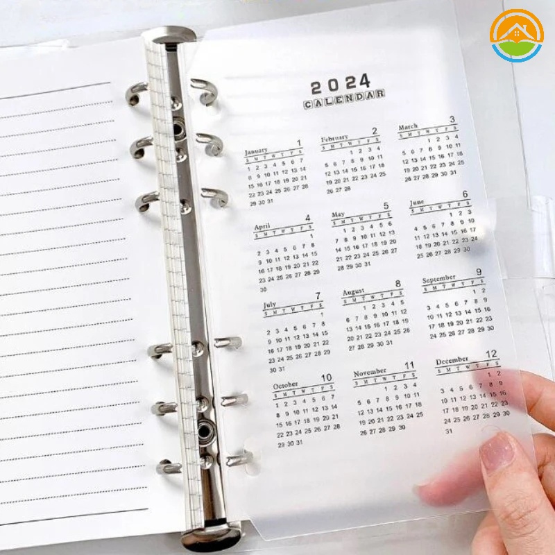 Transparent Plastic Notebook Binder Divider 2024 Calendar Year Agenda   Sg 11134201 7rbmg Lnxyfw514t2611