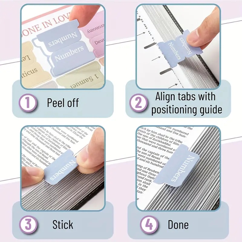 5 Sheet Morandi Color Bible Index Label Sticker Writable Removable ...