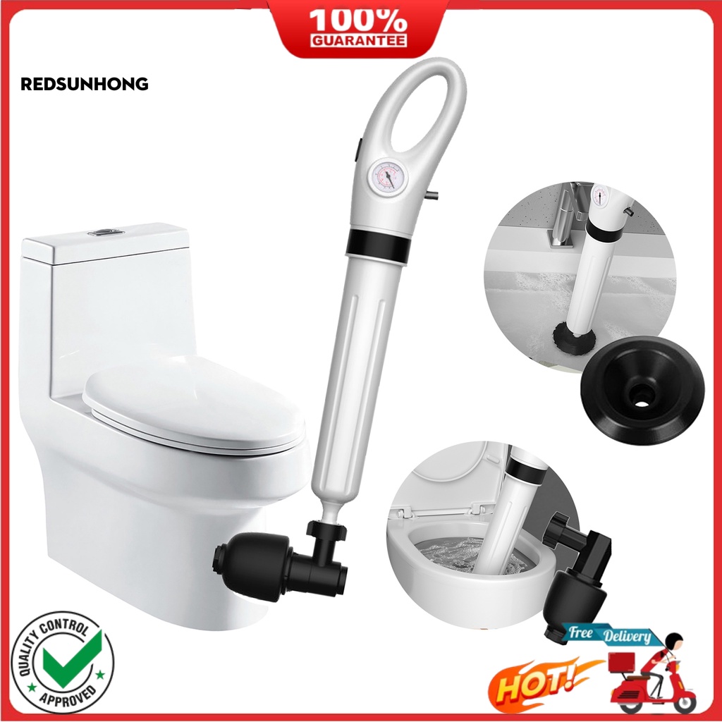 COD 1 Set Powerful Pneumatic Toilet Plunger Unclog Ergonomic Handle
