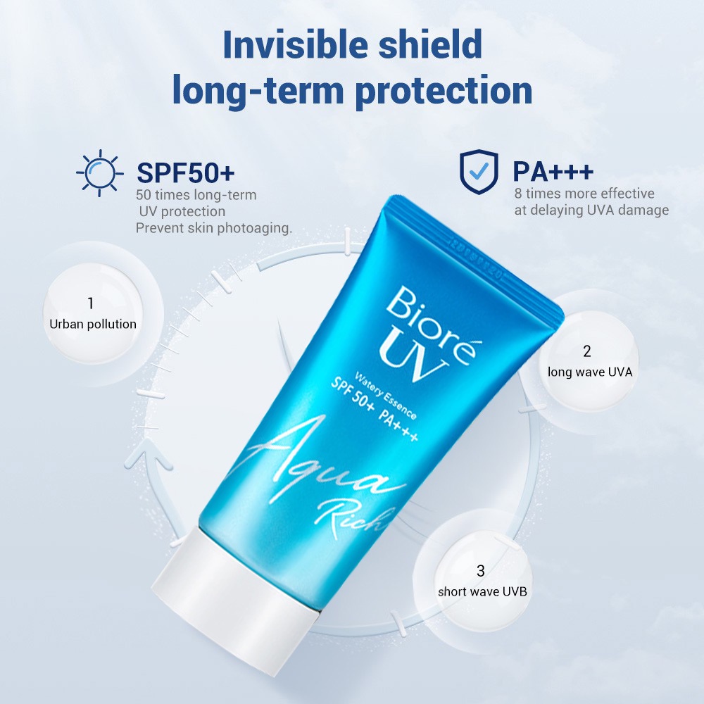 Bioré UV Aqua Rich Sunscreen Watery Essence PA++++ Spf 50 sunscreen