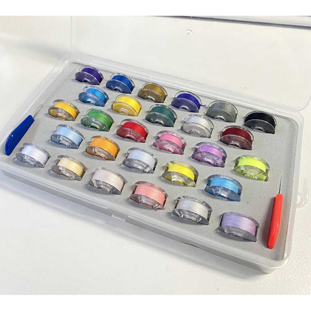 28pcs/set Color Transparent Plastic Shuttle Core Storage Box with ...