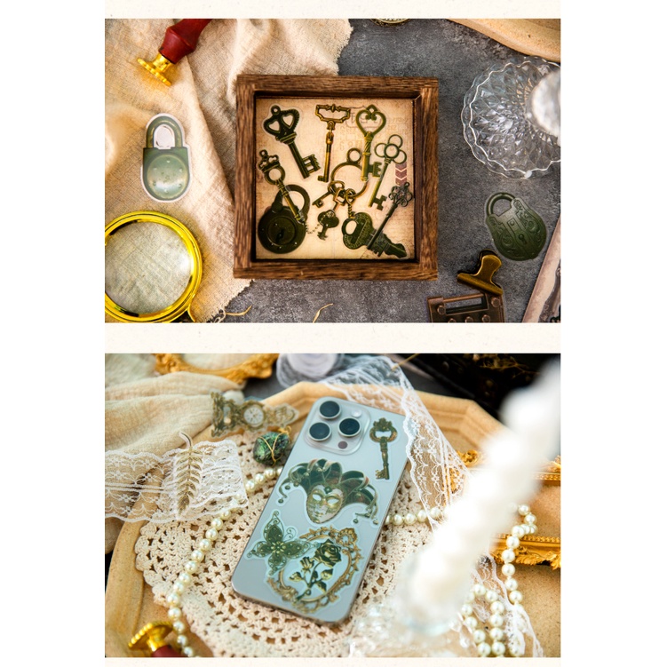 Midoo 30 Unrepeated Patterns Retro Craftsman Stickers Antique Clips ...