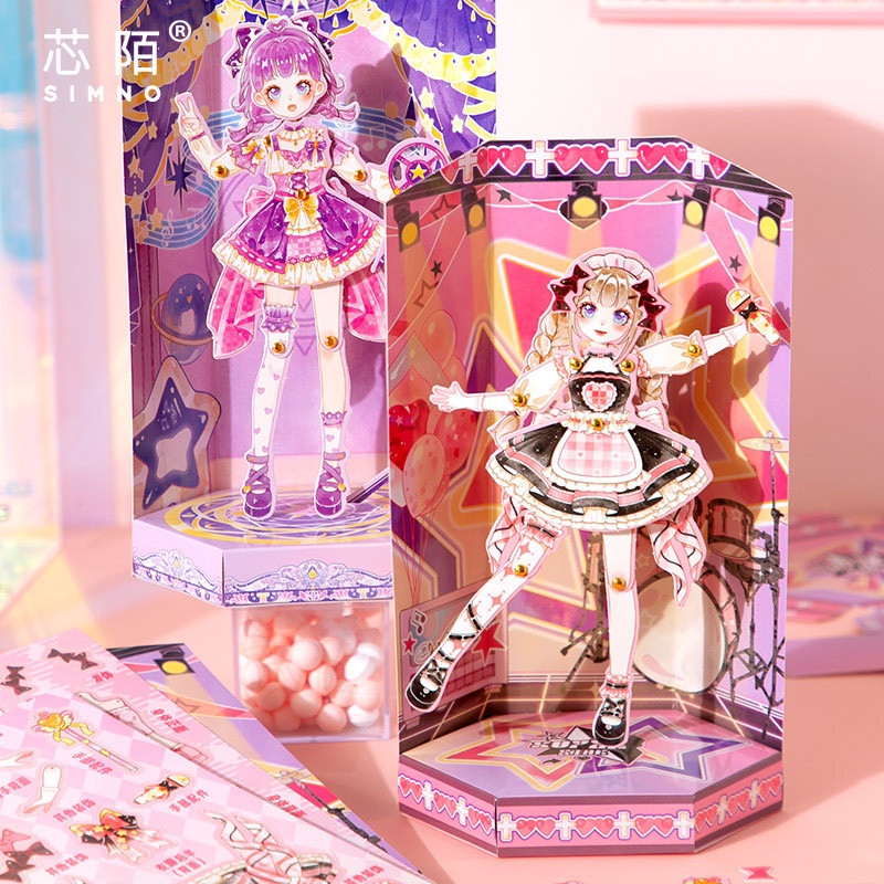 Xinmo Starlight Girl Series DIY Paper Puppet Three-Dimensional Quiet ...