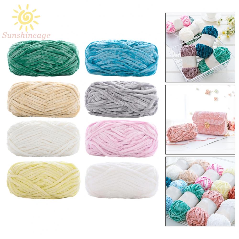 Chenille Velvet Yarn Knitting Wool Thick Warm Crochet Knitting Yarns Cotton Shopee Philippines