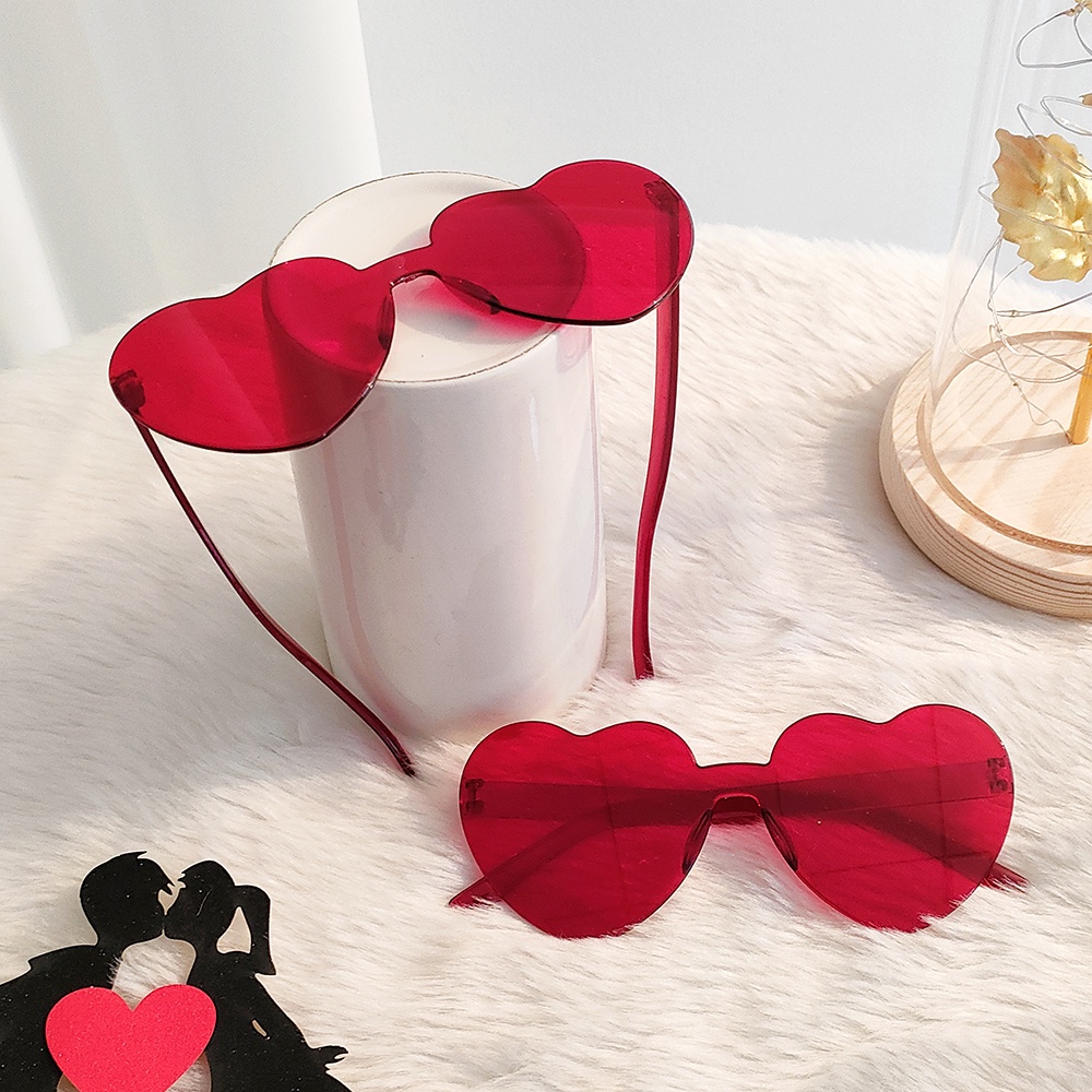 Love Heart Shaped Glasses Headband Valentines Day Gifts Marrige Wedding ...