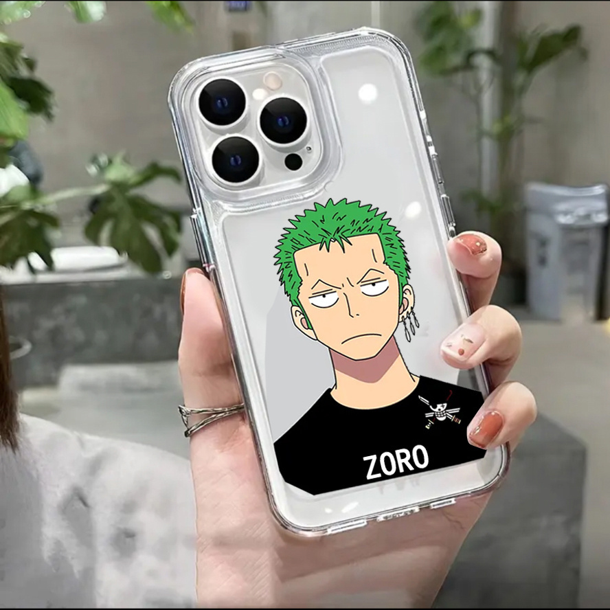 Casing For Iphone 15 14 13 12 11 Pro Max Cute Anime Luffy Zoro Cartoon ...