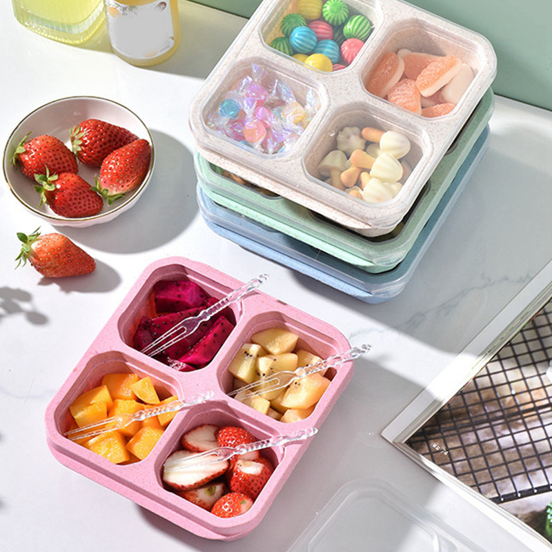 FAUSE Bento Box Adult Lunch Box - 4 Pack, 4 - Compartment Meal Prep ...