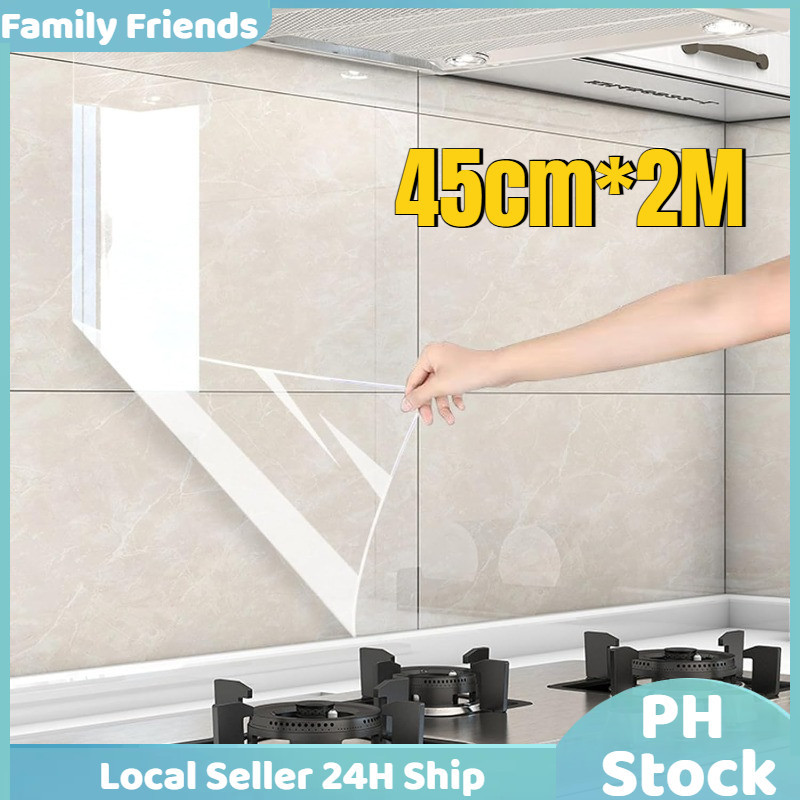 Kitchen Oil Proof Sticker Clear Wall Protector High Temperature ...