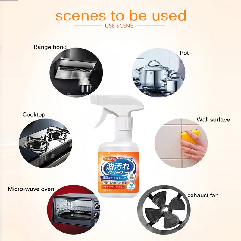 stove degreaser Gas burner cleaner kitchen grease remover cookware oven