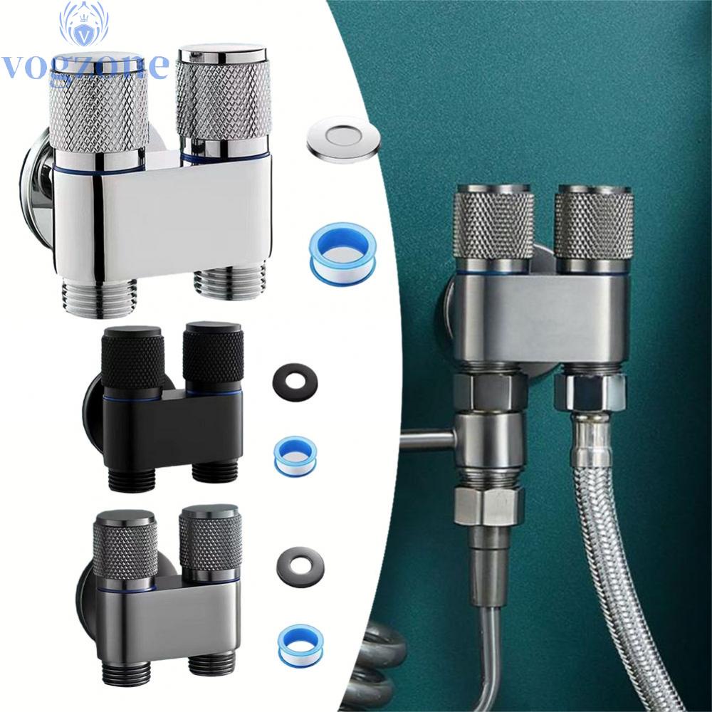 G1/2 1 In Two Out Double Control Bathroom Toilet Bidet Sprayer Triangle ...