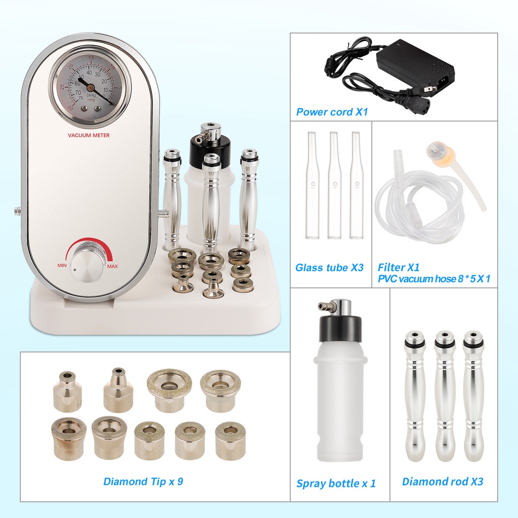 New 3 In 1 Diamond Microdermasion Facial Lifting Machine Vacuum Suction