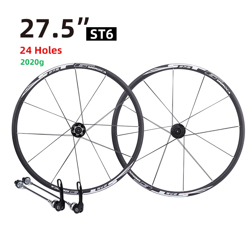 MEROCA ST6 Mountain Bike Wheelsets 26 27.5er 24 Hole Disc Brake QR 5 Sealed Bearing Wheelset 120 Sound Mtb Bicycle Wheel Set Shopee Philippines