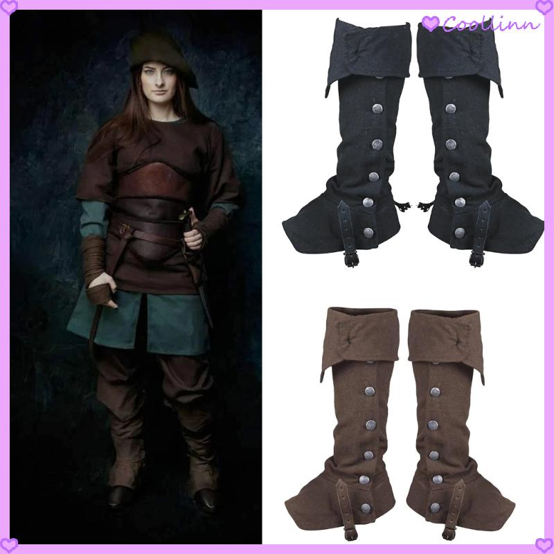 Coollinn Medieval Knight Retro Armor Boot Cover Medieval Boot Covers