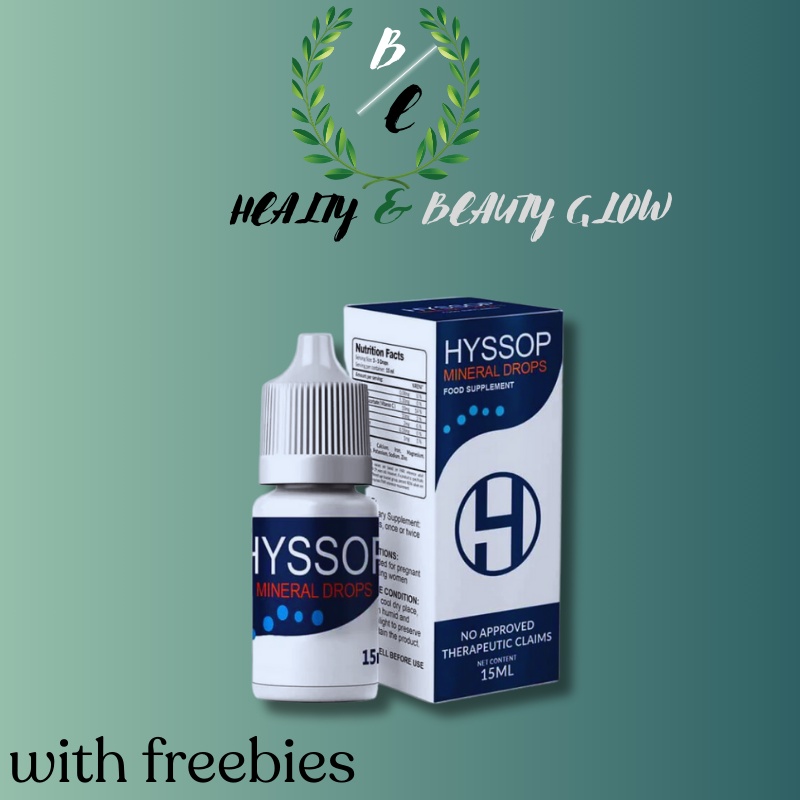 PHC03A BOTTLE HYSSOP MINERAL EYE DROPS 15ml each dropper For Clear