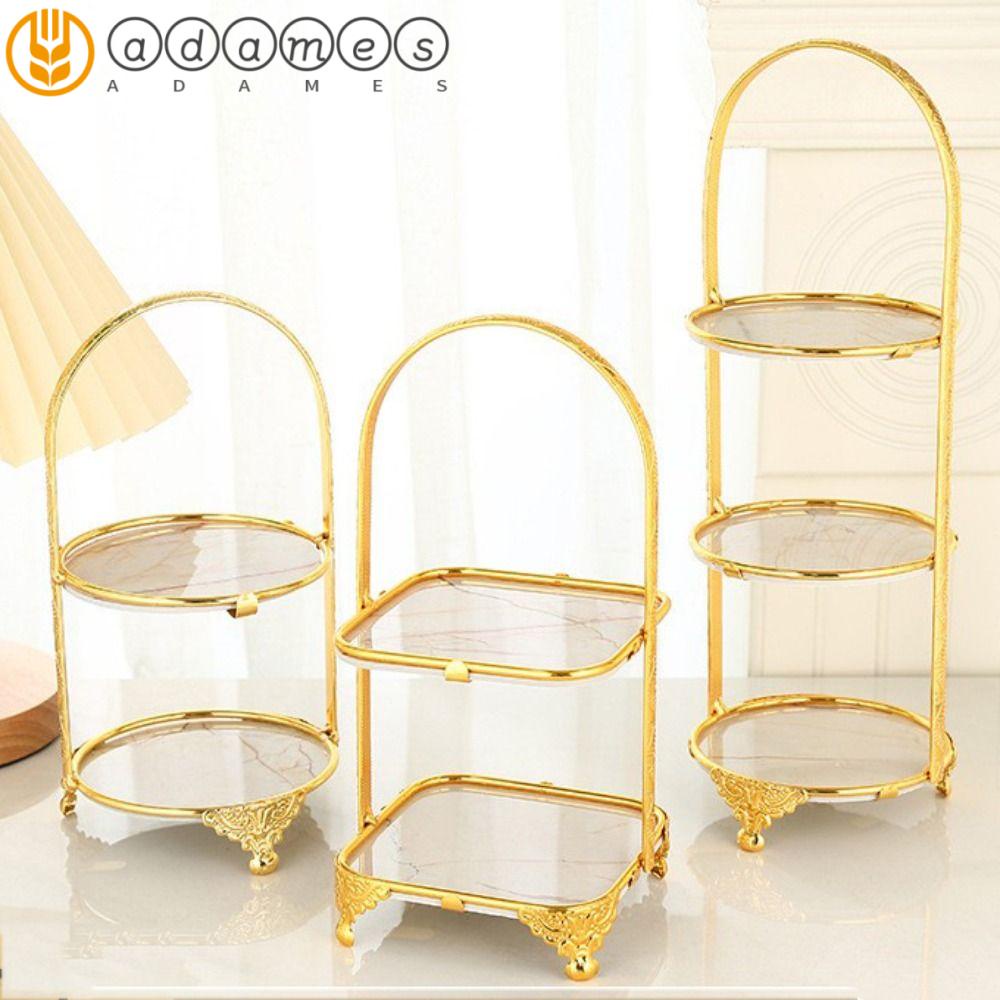 ADAMES Birthday Dessert Tray, Wrought Iron Iron Art Dessert Fruit Plate