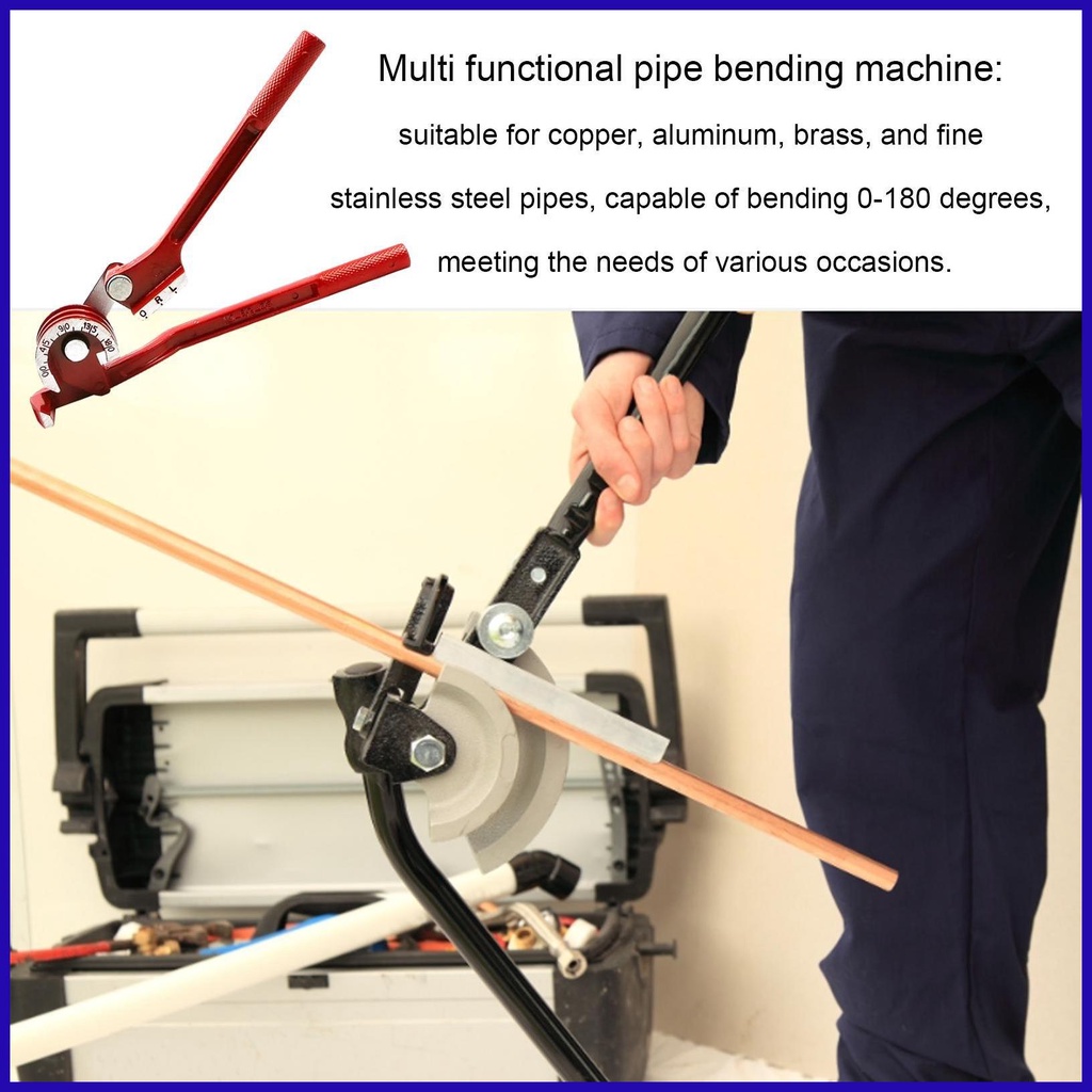 Pipe Bender Tool Heavy Duty Manual Bending Tool 180 Degrees Tubing