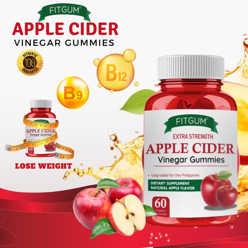 Fitgum Apple Cider Vinegar Gummies Slimming Body Apple Cider Vinegar Gummy Weight Loss Candy