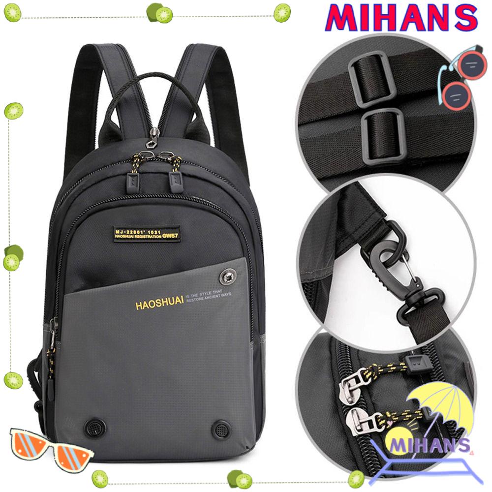 MIH Men Small Backpack, Daypack Nylon Chest Bags, Knapsack Lightweight