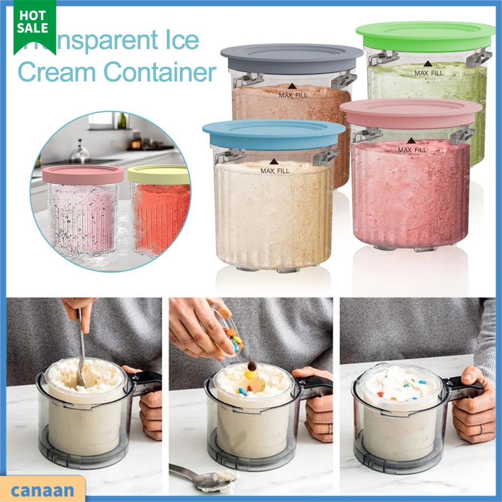 canaan Durable Ice Cream Containers Polycarbonate Pint Mug Colorcoded