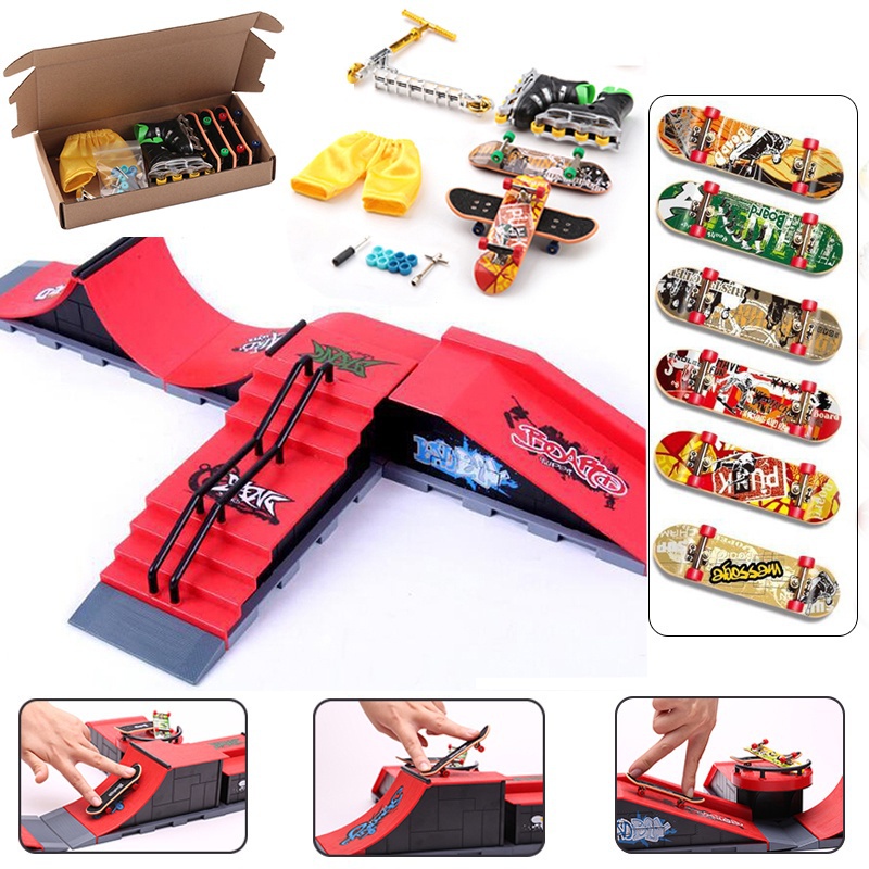 KEMUZ 20 Stück Finger Skateboards - Mini Skateboard Spielzeug Set